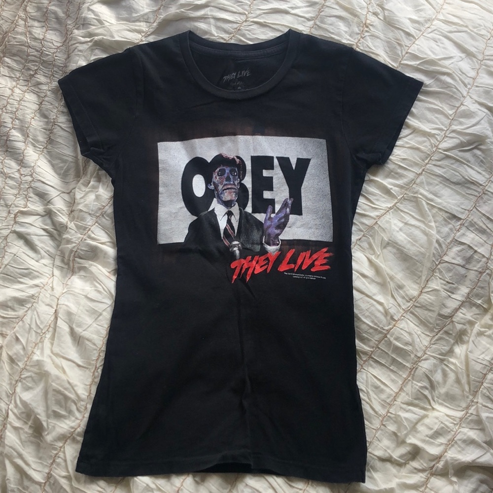 They Live -Obey small black t shirt